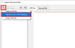 File → Import Structure File → Retrieve from COD Database